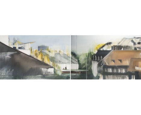 MATTHIAS MEYER1962 GöttingenDIPTYCHON (1997) Öl auf Leinwand. Je 151 x 96 cm (R. 156 x 100 cm). Verso: Rückseitig jew. signie