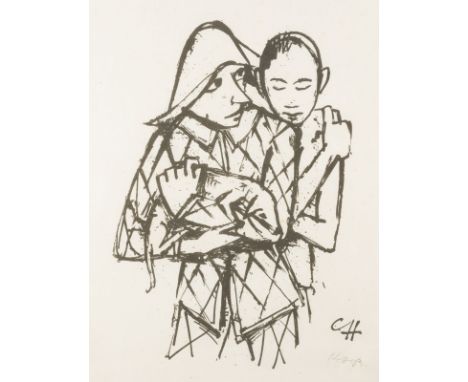 CARL HOFER1878 Karlsruhe - 1955 BerlinPAAR GRAFIKEN ('DER VERWUNDETE HUND' / 'TROPISCHE NACHT') Lithografie bzw. Offsetlithog