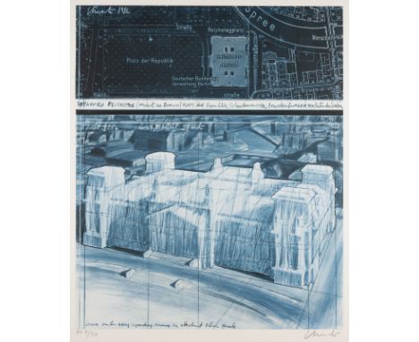 CHRISTO &amp; JEANNE-CLAUDE1935 Gabrowo, Bulgarien bzw. Casablanca - 2009 bzw. 2020 New York CityWRAPPED REICHSTAG Offsetseri