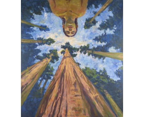ALEXANDER BESEL1971 Frunze, Kirgisien -  lebt und arbeitet in Düsseldorf'FRAU IM WALD' (1996) Öl auf Leinwand. 119 x 105 (R. 