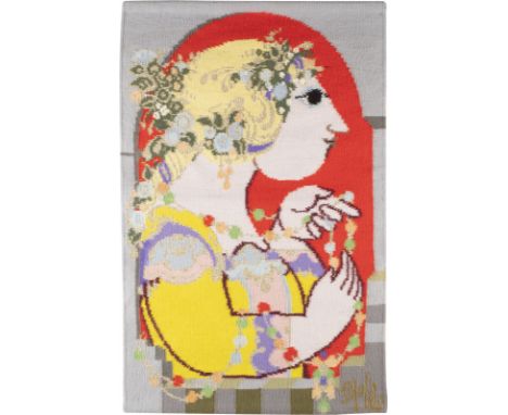 BJÖRN WIINBLAD1918 Kopenhagen - 2006 LyngbyKÜNSTLERTEPPICH 'KING MIDA'S DAUGHTER' WANDTEPPICH Portugal, Loom Art Collection, 