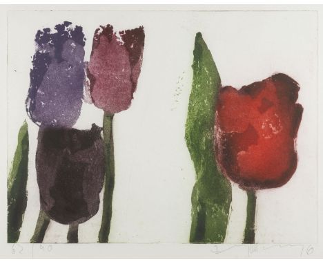 KLAUS FUSSMANN1938 Velbert'TULPEN' (1996) Aquatinta-Radierung auf Velin. DM 30 x 40,2 cm, SM 35,5 x 45,5 cm (R. 56 x 65,5 c. 