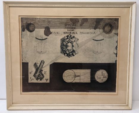 Emilie Tomanova (Czech 1933-1994) a limited edition etching, numbered 13/50, signed to the lower right corner, 65cm x 52cm, f