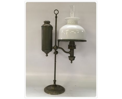 QUEENS READING LAMP USED VEGETABLE OIL, CIRCA 1860'S (In-house packing unavailable for this lot) 