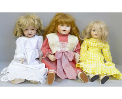 Three vintage dolls 