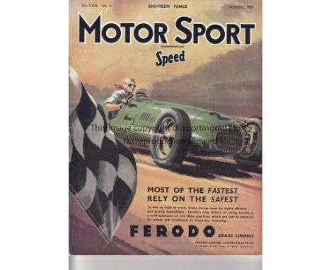 MOTOR RACING       Eight issues of Motor Sport incorporating Speed, Nov. & Dec. 1950, Jan. March, April, May, June and July 1