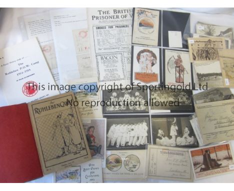 WORLD WAR 1- RUHLEBEN CAMP     Superb collection of items relating to Ruhleben Internment/Prisoner of War Camp near Berlin es