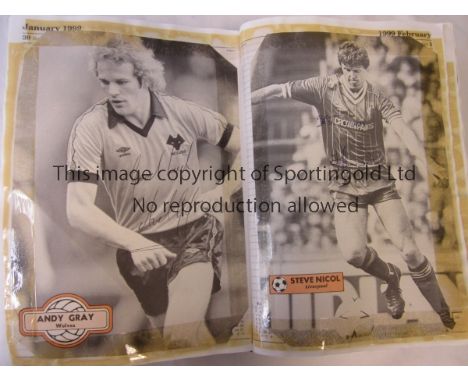 FOOTBALL AUTOGRAPHS        A large book of signed magazine photographs which have all been taped into the book with over 300 