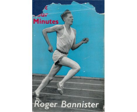 First Four Minutes by Roger Bannister Hardback Book 1955 First Edition published by Putnam &amp; Co Ltd some ageing. Good con