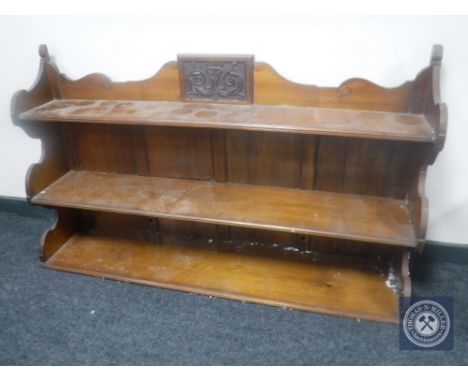 A Victorian mahogany three-tier shelf