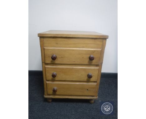 A pine commode chest