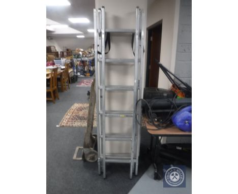 A Wickes triple section aluminium extension ladder