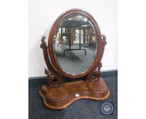 A Victorian mahogany dressing table mirror 