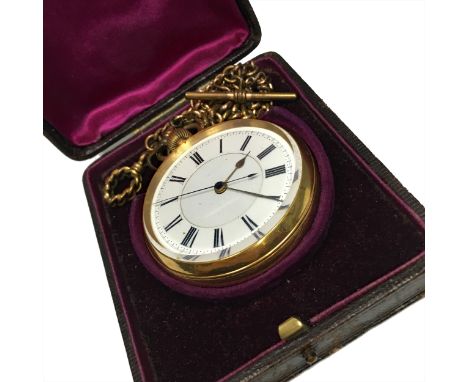 EDWARDIAN EIGHTEEN CARAT GOLD OPEN FACE KEYLESS WIND POCKET WATCH, the movement cover signed John Strachan FORFAR, the round 