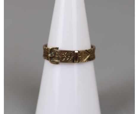 Antique gold mourning ring - Approx ring size: L 