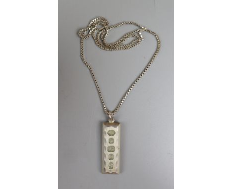 Silver ingot &amp; chain 