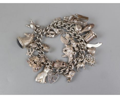 Silver charm bracelet 