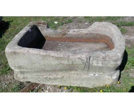 Very large antique stone trough - Approx size L: 123cm W: 78cm H: 50cm 