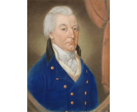 Follower of William Hoare of Bath (British 1707-1792) "Portrait of Samuel Warren, Solicitor of Minehead, Somerset" Unsigned, 