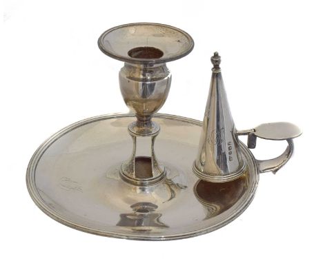A George IV silver chamberstick. Robert Garrard I, London, 1803, height 11.7cm, gross weight 11.95ozt.