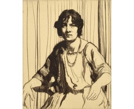William Lee Hankey (British 1869-1952) "Tragédienne" Initialled in the plate and signed in pencil in the margin, with artist'