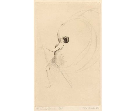 E. Gordon Carter (British 20th century) "The Scarf Dance" Signed, titled and numbered 22/100 in pencil in the margin, etching