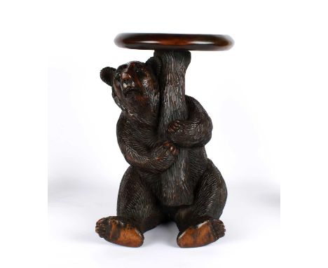 A Good Late 19th/Early 20th Century Black Forest Bear Stool A Good Late 19th/Early 20th Century Black Forest Bear Stool, in c