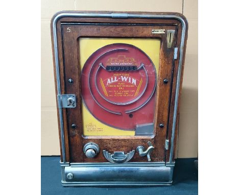 Early 20thC Hawtins "ALL-WIN" slot machine game