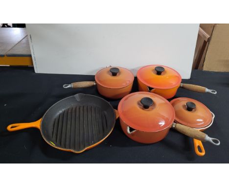 Collection of Le Cresuet cast iron cookware (5) 