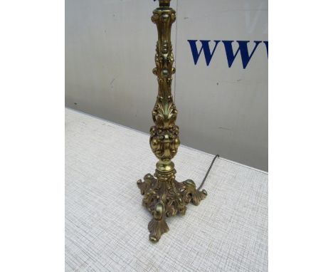 Brass table lamp with shade 