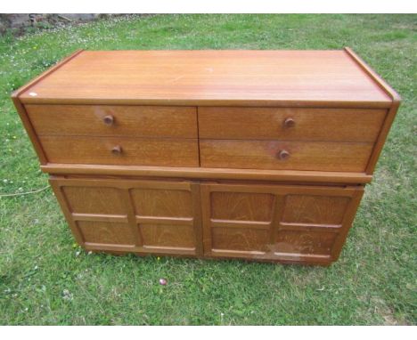 Mid century Nathan sideboard with 4 drawers and 2 door cupboard 