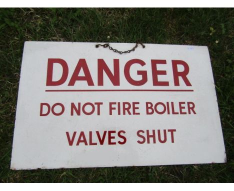 Enamel Danger wall sign. 38cm x 61cm approx 