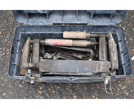 Toolbox with old clamps etc