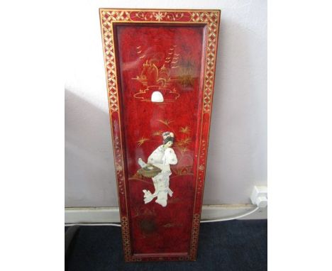 Oriental panel with mother of pearl detail