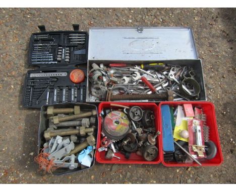 Tools and hardware including nuts and bolts 