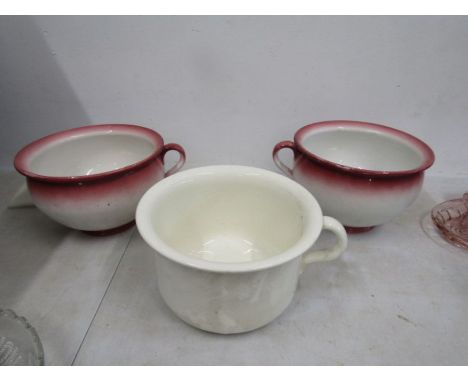 chamber pots, jugs and a planter