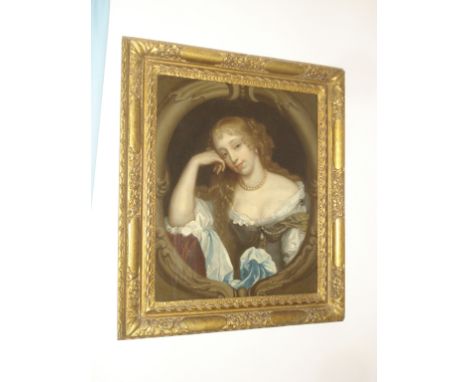 After Sir Peter Lely, 17th CenturyPortrait of a lady, said to be Letitia Isabella Smith, Countess of Radnor, half-length, in 