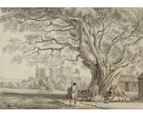 Paul Sandby R.A. (Nottingham 1730-1809 London)Lea Castle, Ireland signed and inscribed 'A south view of Lea Castle, Queens Co