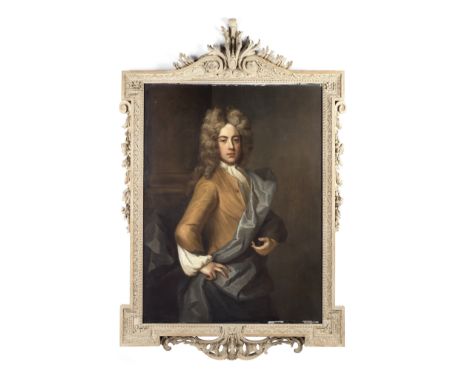 Attributed to Michael Dahl the Younger (Stockholm circa 1659-1743 London)Portrait of a gentleman, three-quarter-length, in a 
