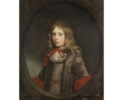 Attributed to Henri Gascars (Paris 1635-1701 Rome)Portrait of a boy of the Pym family, half-length, in a brown velvet coat, l