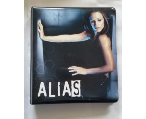 INKWORKS, Alias, base set &amp; extras, inc. autographed specials (12), authentic costume material cards, advertising leaflet