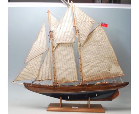 A vintage 20th Century large scratch built of&nbsp;famous Canadian boat named Bluenose&nbsp;fishing and racing, gaff&nbsp;rig