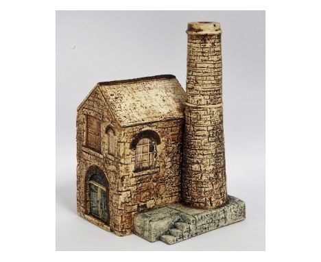 A Troika pottery engine house possibly by Lesley Illsley, 8.5in tall x 5.375in wide