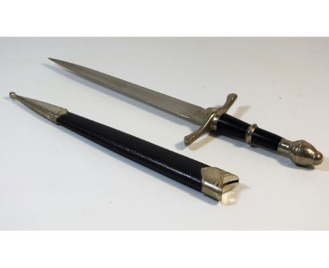 A reproduction Medieval dagger, 13.5in long