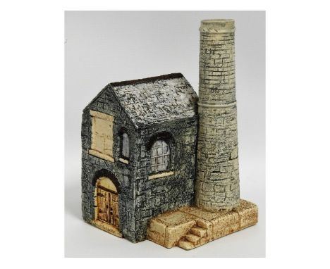 A Troika pottery engine house possibly by Louise Jinks, 8.5in tall x 5.255in wide