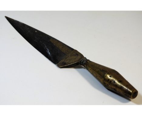 An antique Persian ceremonial dagger, 11.5in long