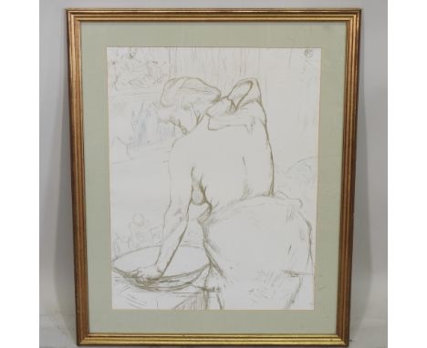 Henri de Toulouse Lautrec, 1864-1901, nude, limited edition lithograph, numbered in pencil to the margin 332/1250, with Toulo