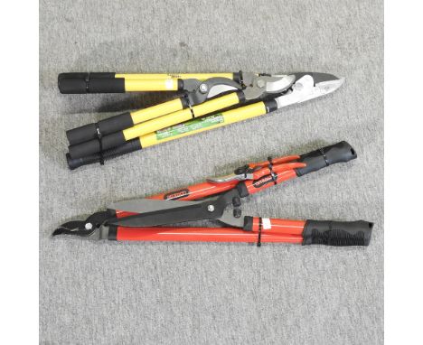 A pruner, lopper and shears set, together with a lopper, shears and secateurs set (2)