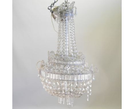 A Murano style glass chandelier, 93cm high