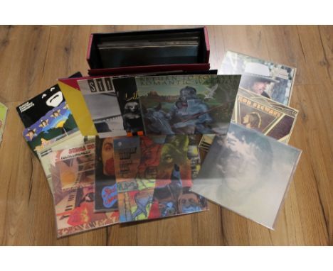 Case of LPs, Bob Dylan, Rod Stewart, John Lennon, Pink Floyd, etc